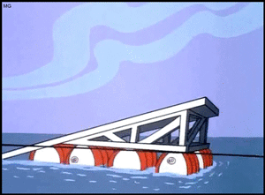 Gif animé ski nautique saut